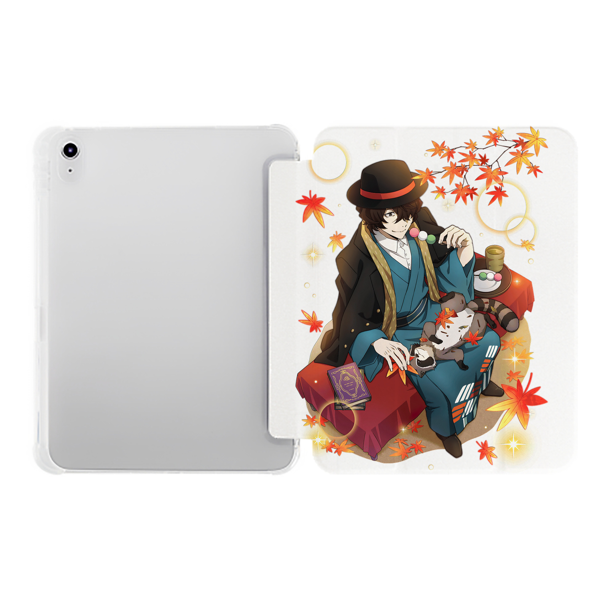 （画像用） 文豪ストレイドッグス Bungo Stray Dogs IPad ケース ペン収納付き 三つ折りスタンド PUレザー×シリコン 対応機種9.5/10.5/10.9インチ